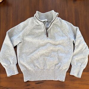 Crewcuts boy’s Heather Gray Quarter Zip-Up Sweater